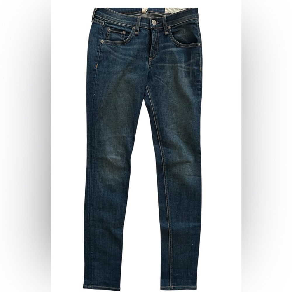 rag & bone Blue Skinny Jeans with Distressed Look vintage